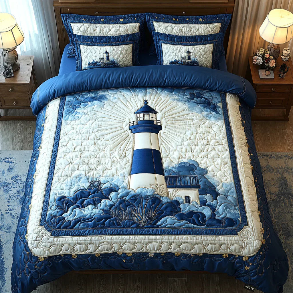 3 részes steppelt ágynemű - A világítótorony fuvallata
