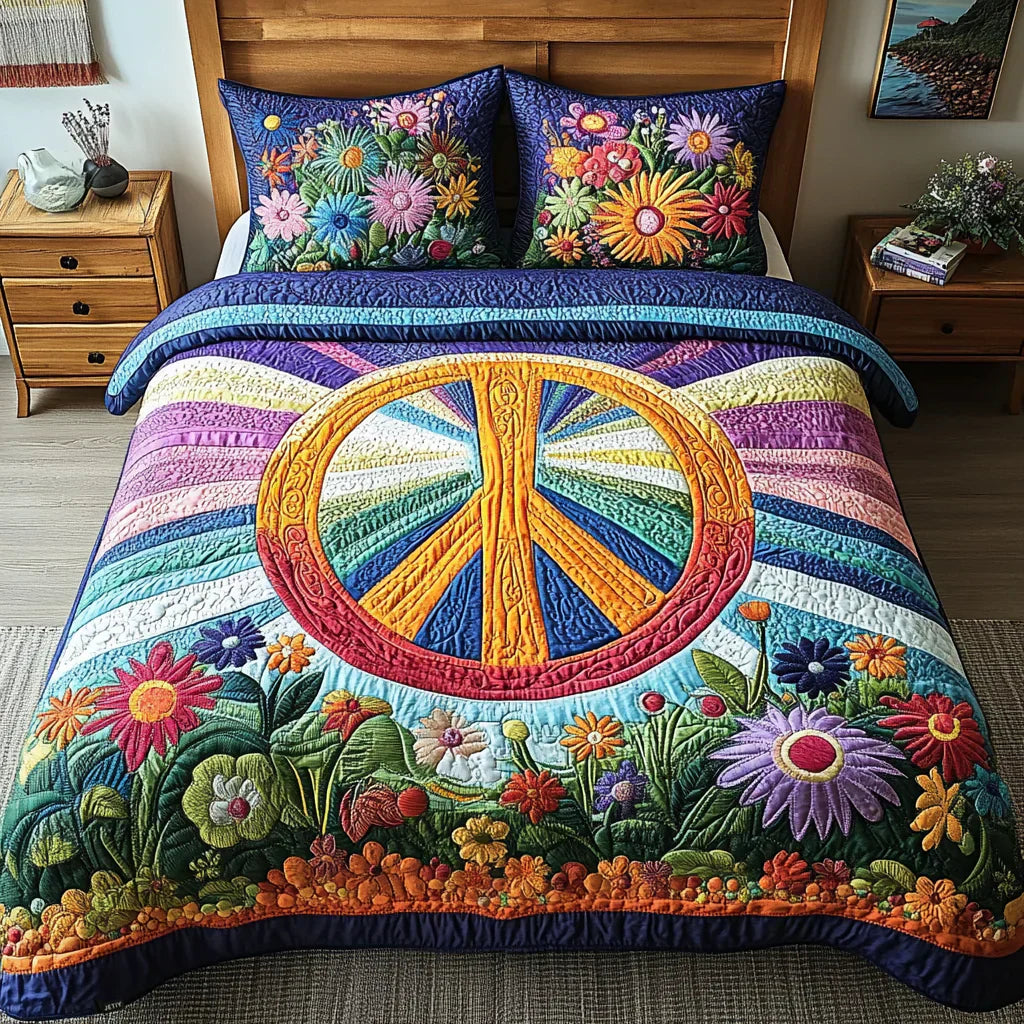 3 részes steppelt ágynemű - Rêves Tie-Dye