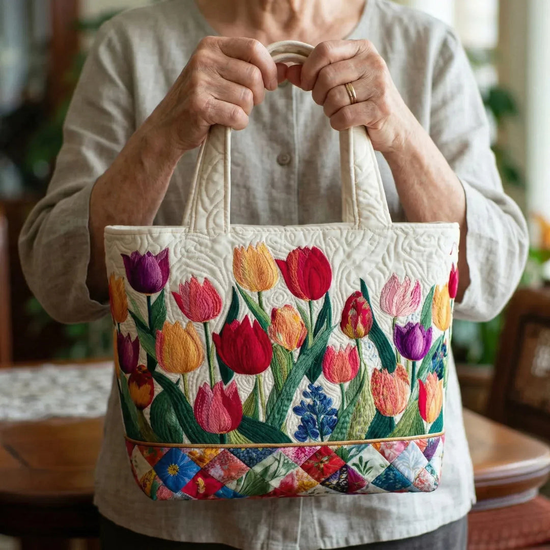 Matelassé Táska - Tulipános Kert