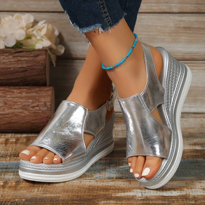 Sinead | Stylish Metallic Sandals